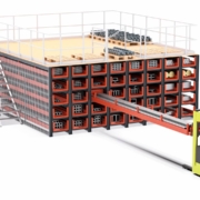 wabenregal lagerbuehne treppe stapler ansicht 01 wabenregal lagerbuehne treppe stapler ansicht 01